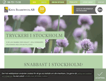 Tablet Screenshot of kistasnabbtryck.se